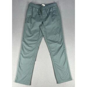 PACT Pants Mens Large Green Daily Twill Elastic Waist Organic Minimalist
